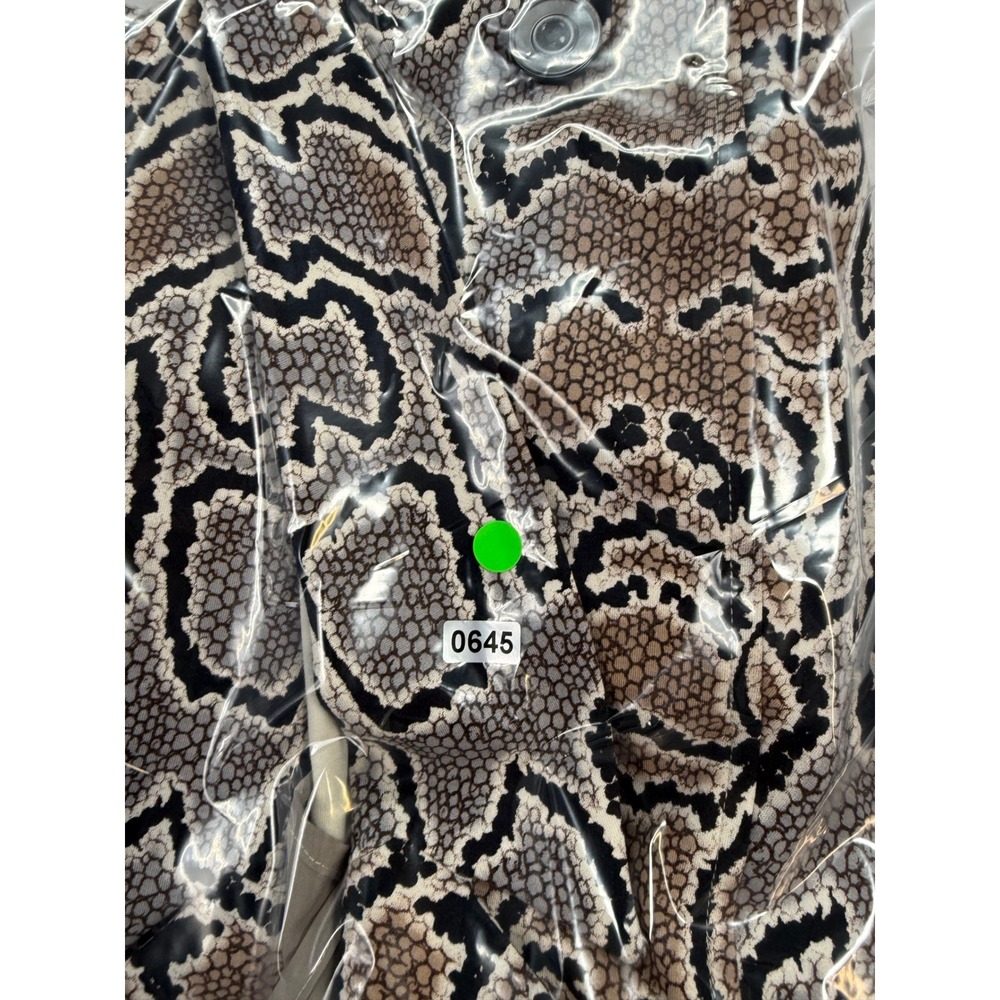 Cabi Snake Print Blazer Women 12 Brown Excellent Double Breasted Animal Print - Picture 9 of 9